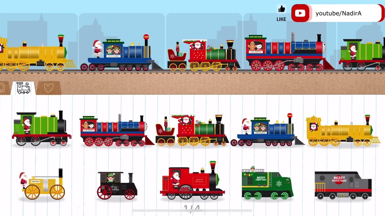 Labo Brick Train #168 Christmas Train | Labo Lado - Polar Express - Shinkansen - Thomas & Friends