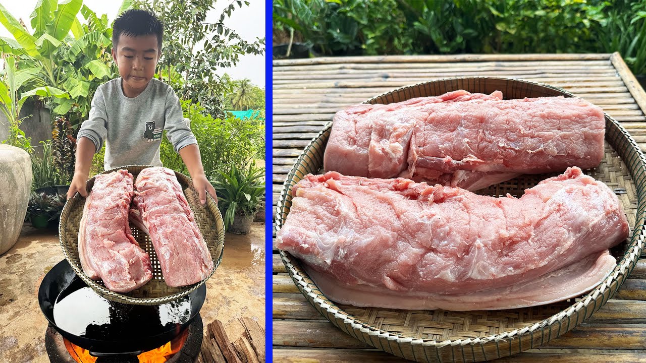 Seyak has learned new recipe of pork cooking from Mommy Sreypov - Chef Seyha