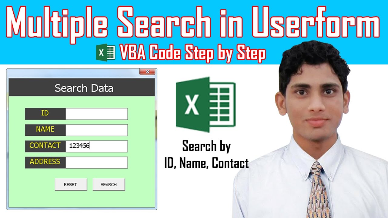 Userform Advance Level Search in Excel VBA in Hindi Step by Step