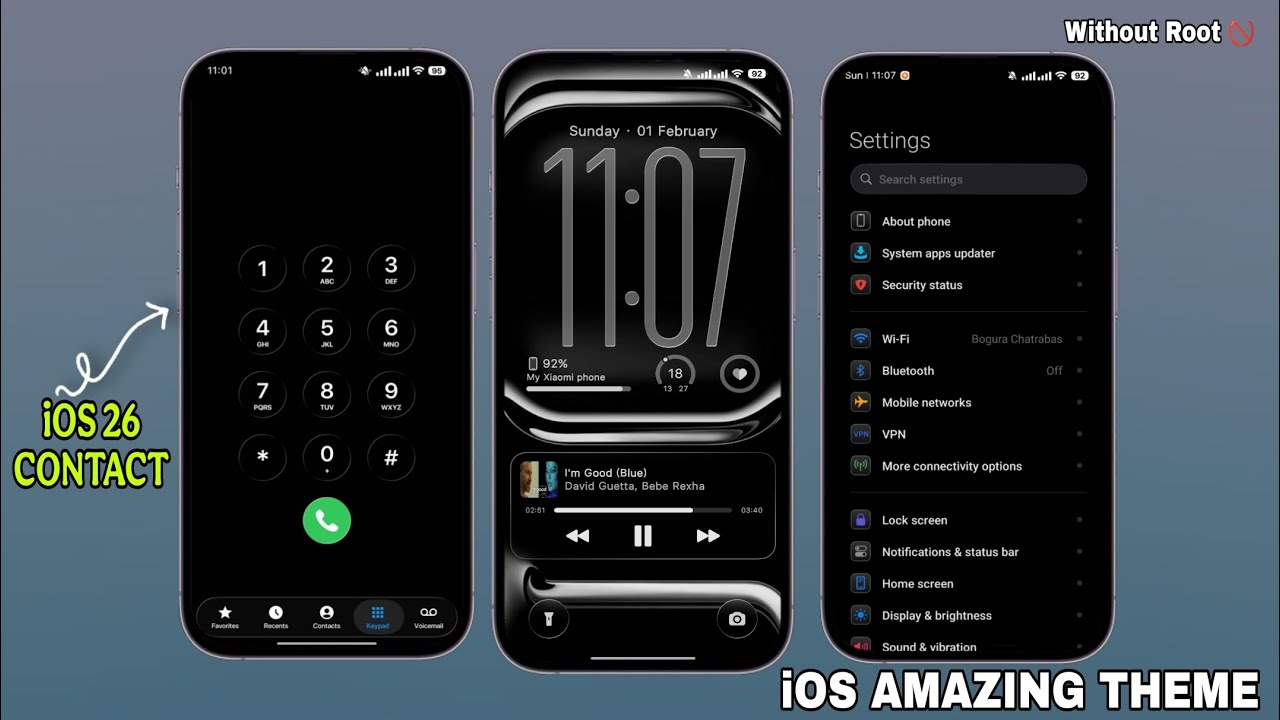 IOS 26 CONTACTS AND LIQUID GLASS THEME WITHOUT ROOT 🚫