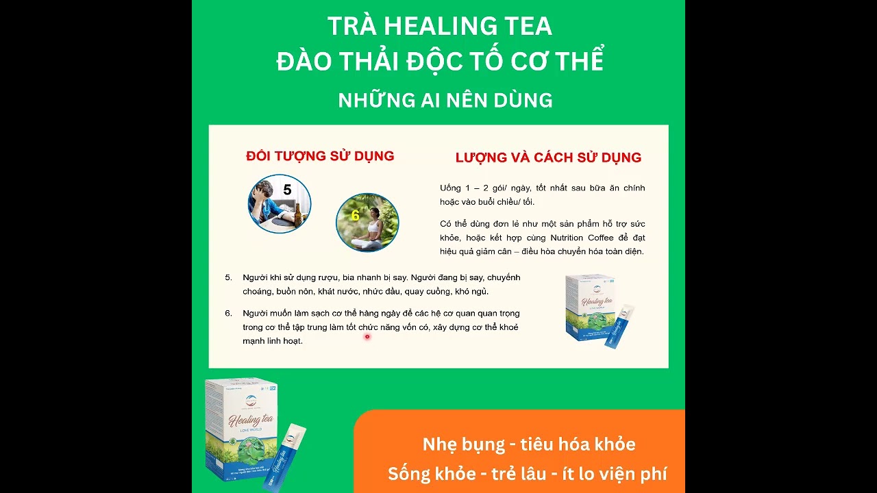 Những ai n&ecirc;n d&ugrave;ng tr&agrave; đ&agrave;o thải độc tố Healing Tea