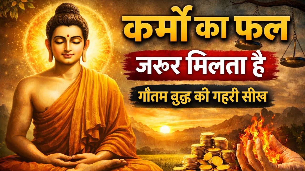 कर्मों का फल जरूर मिलता है – गौतम बुद्ध की वह गहरी सीख जो आपकी सोच और जीवन दोनों बदल देगी