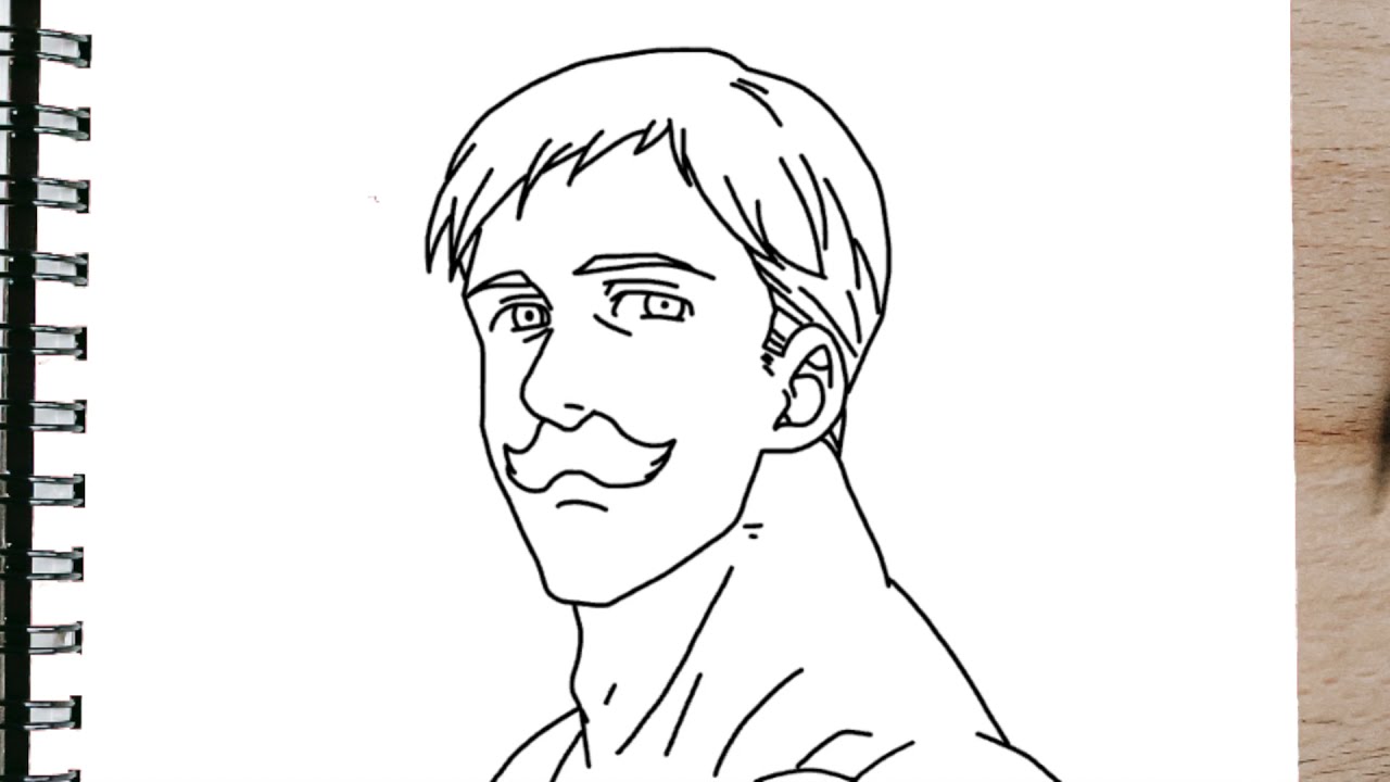 How to draw ESCANOR STEP BY STEP from Seven Deadly Sins easy | Nanatsu no Taizai