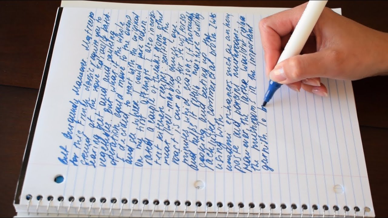 1 - HOUR ASMR writing sounds - no talking - video for studying, sleeping or relaxing