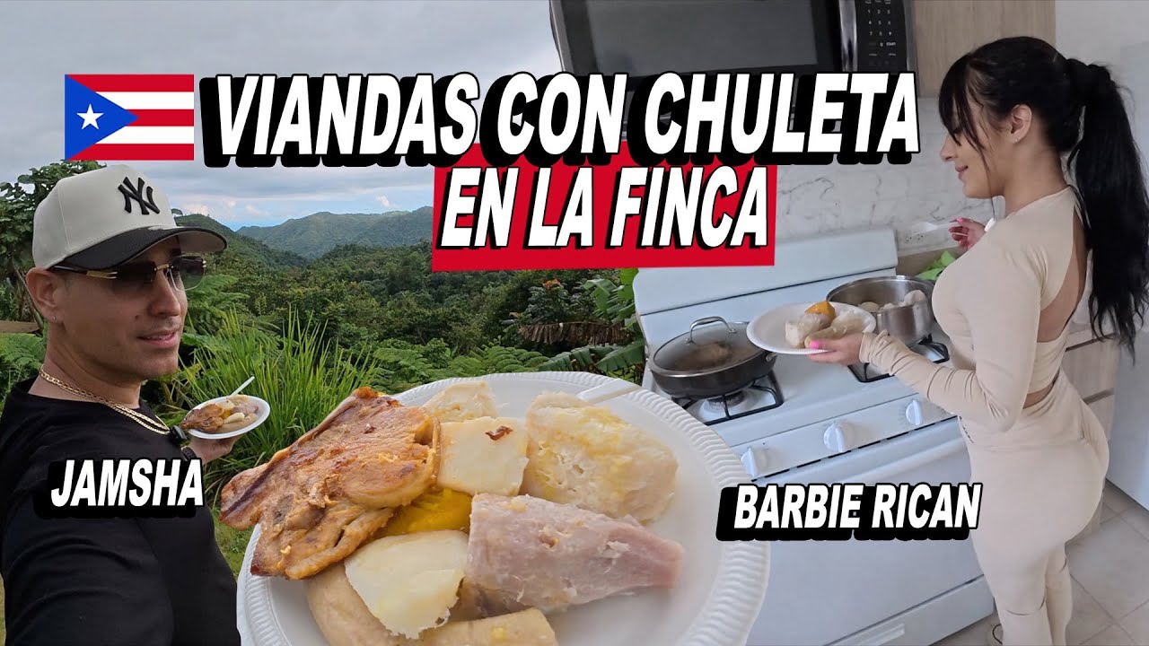 Viandas Con Chuleta En La Finca Con Jamsha y Barbie Rican - Puerto Rico 🇵🇷