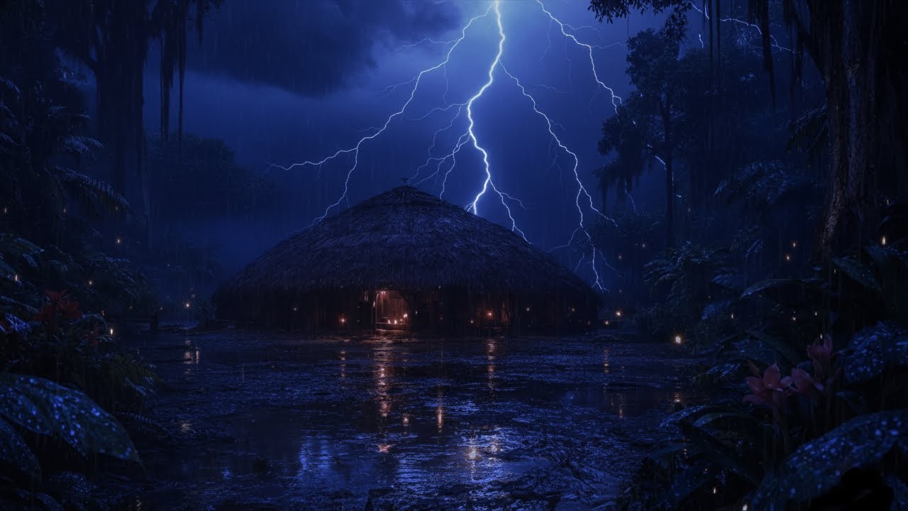 Sleep Instantly with Heavy Rain & Thunder Sounds | Powerful Thunderstorm White Noise for Deep Sleep