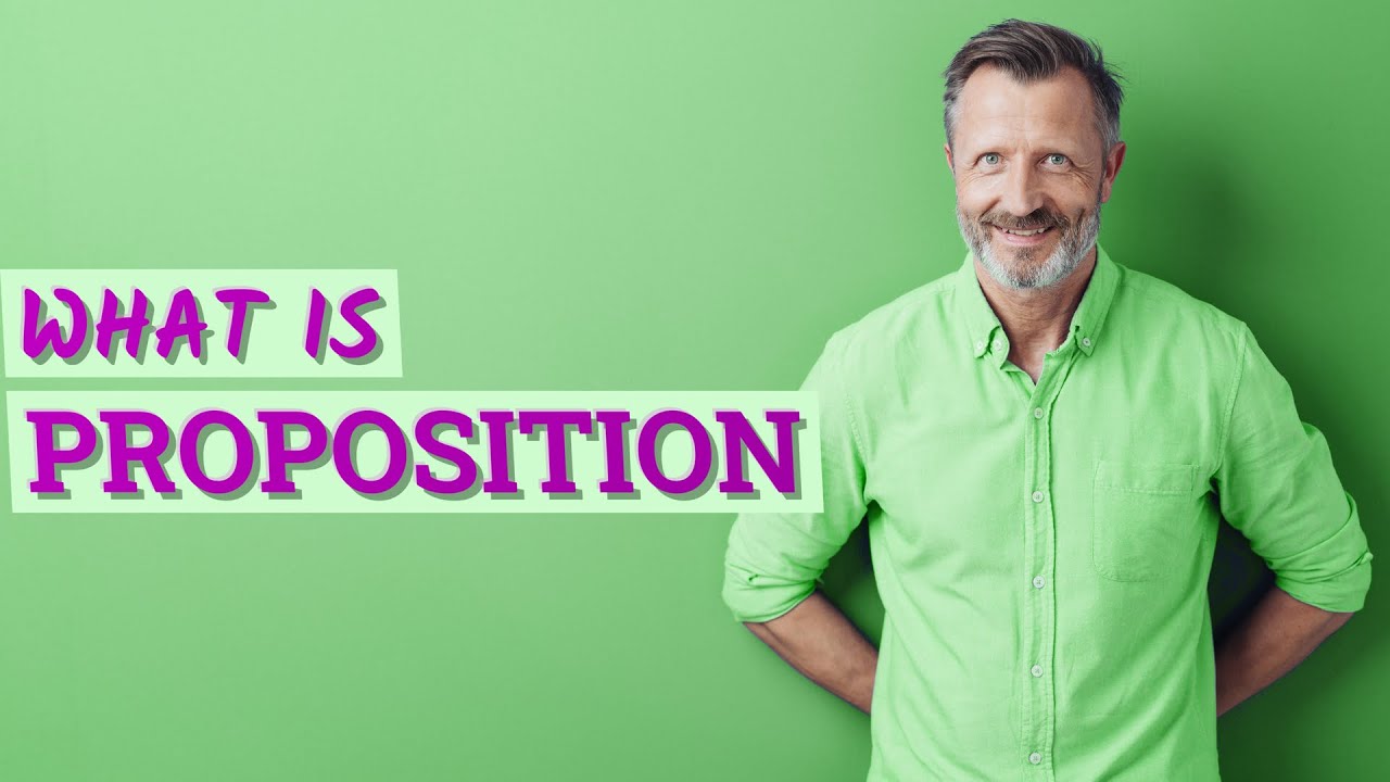 Proposition | Meaning of proposition
