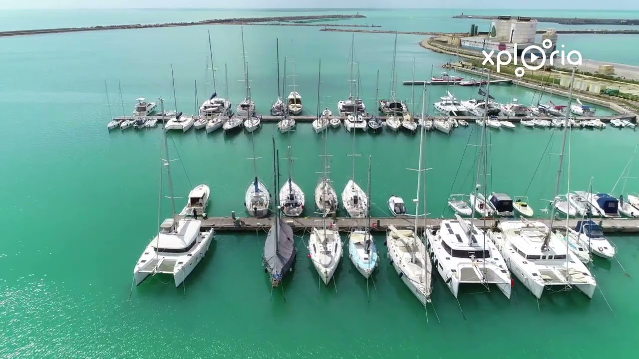 Licata Marina Porto Turistico, Sicily, Italy 2018.04 aerial video