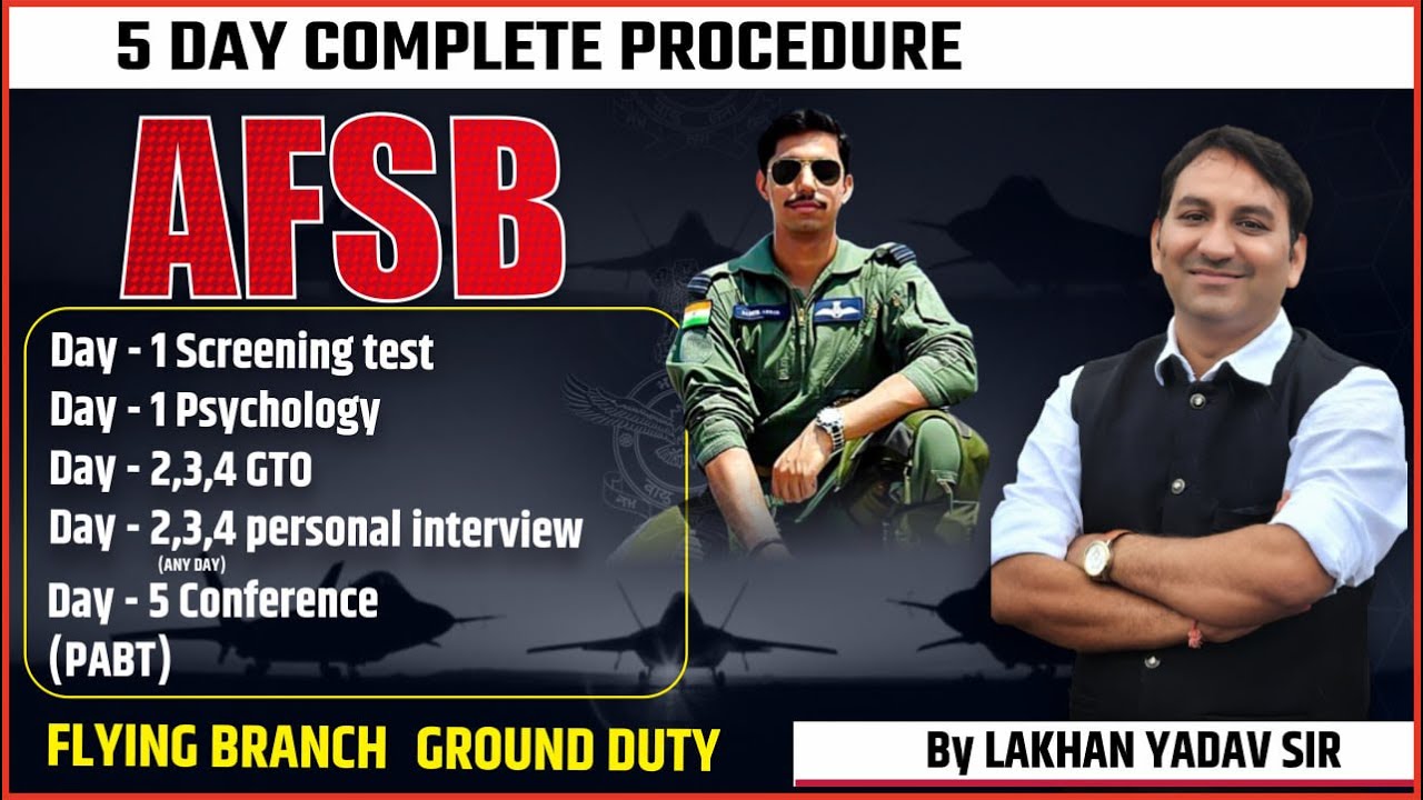 AFSB  5 Day Complete Procedure for Airforce SSB Interview I afcat ssb
