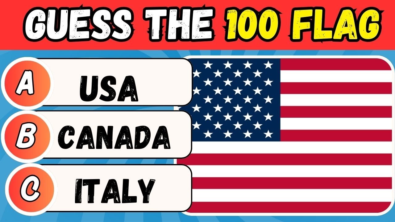 Guess the Flag Quiz: Can You Identify All the 100 Flags? 🌍 |