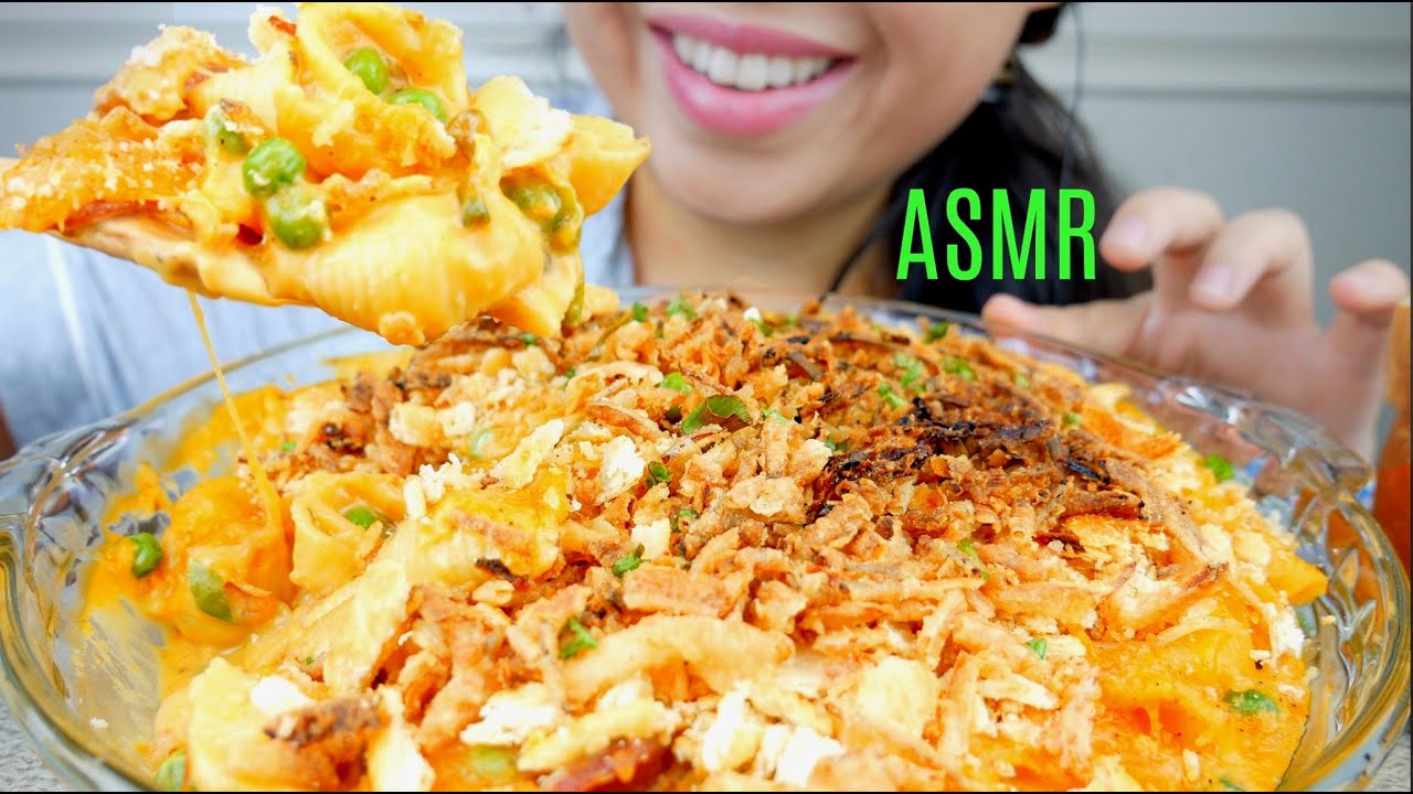 ASMR Best Cheesy Tuna Noodle Casserole ♥︎ American Classics ♥︎ Recipe 먹방 No Talking suellASMR