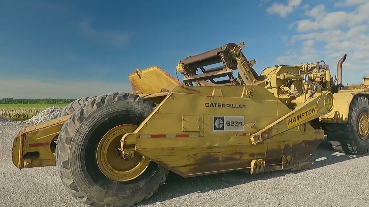 1976 CAT 623B ELEVATING SCRAPER WALKAROUND