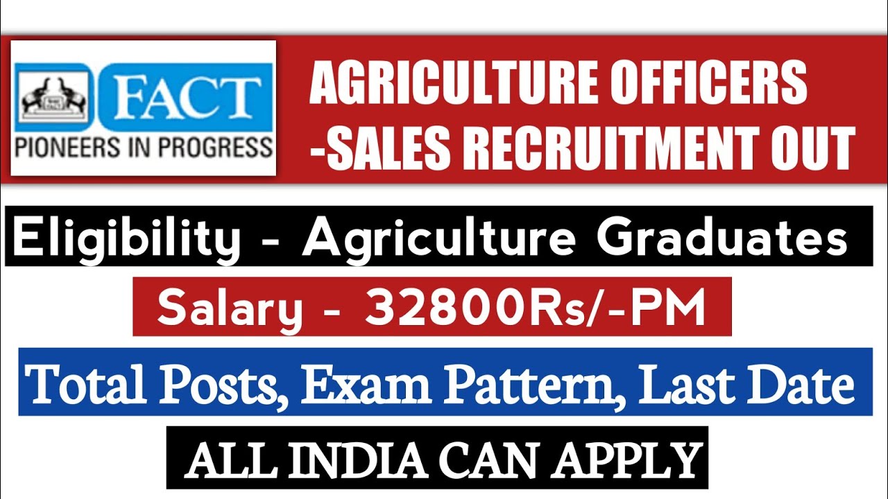 Agriculture Officers (Sales) Recruitment Out|Fact Job 2022|BSc Agriculture Job 2022|Agriculture & GK