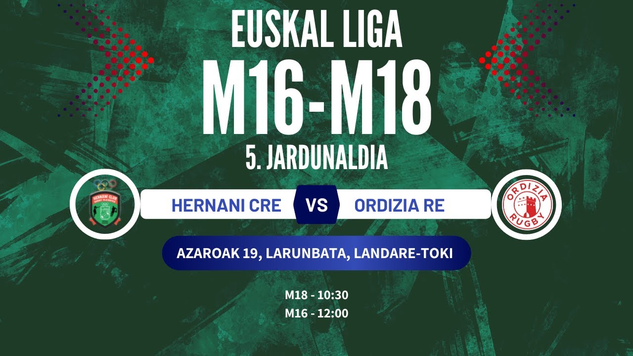 Hernani CRE -  Ordizia RT | M16-M18 Euskal Liga