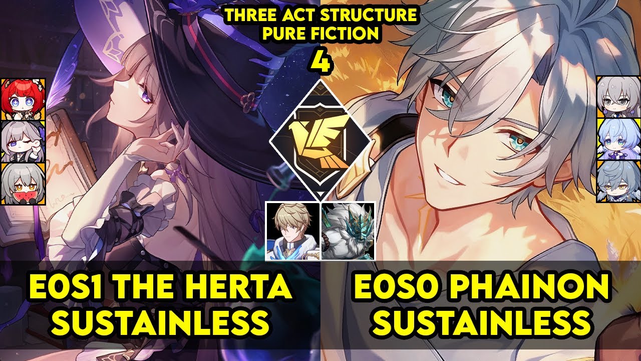 Pure Fiction 4 80K Score but | E0S1 The Herta & E0S0 Phainon | PF 4 | HSR