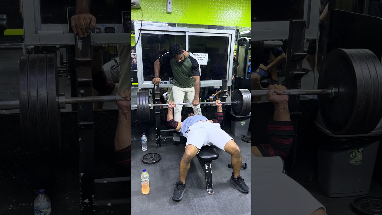 Bench Press 180 KG Weight. #coach #motivation #changeyourmindsetchangeyourlife #sam #personaltrainer
