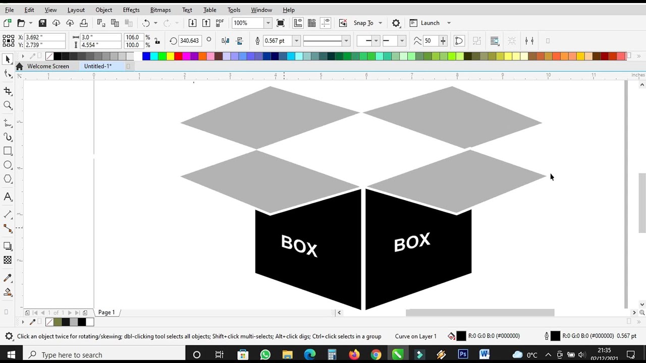 How to design Box / Tips in using Corel Draw / Design Tips Expert and Bieginners