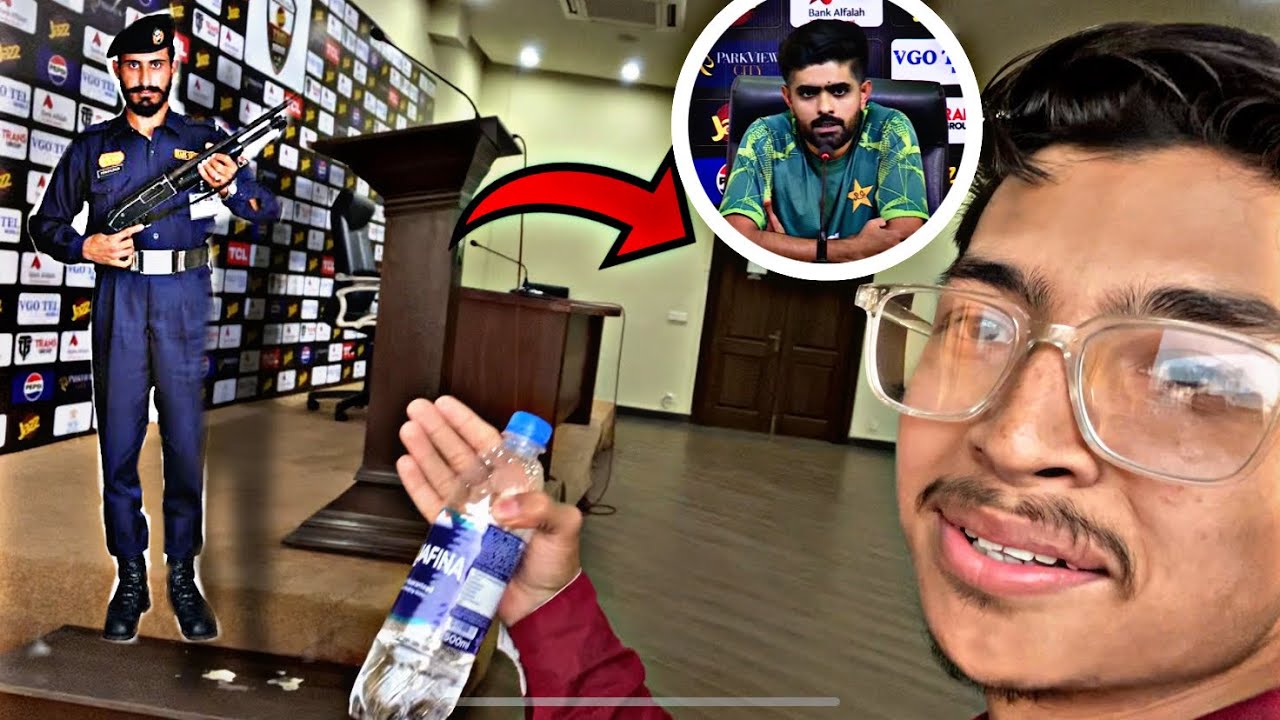 Sneaking into press conference Room (Babar Azam )seat .//Most Expensive Ticket 💵