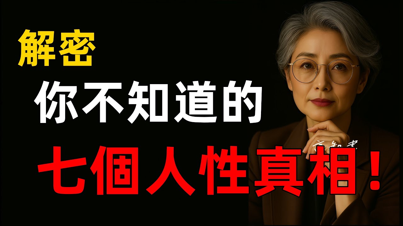 揭開你從未看懂的七個底層人性！|人性真相 |溝通技術 |人性規律 |底層人性 |底層邏輯 |智慧人生 |燈下心語