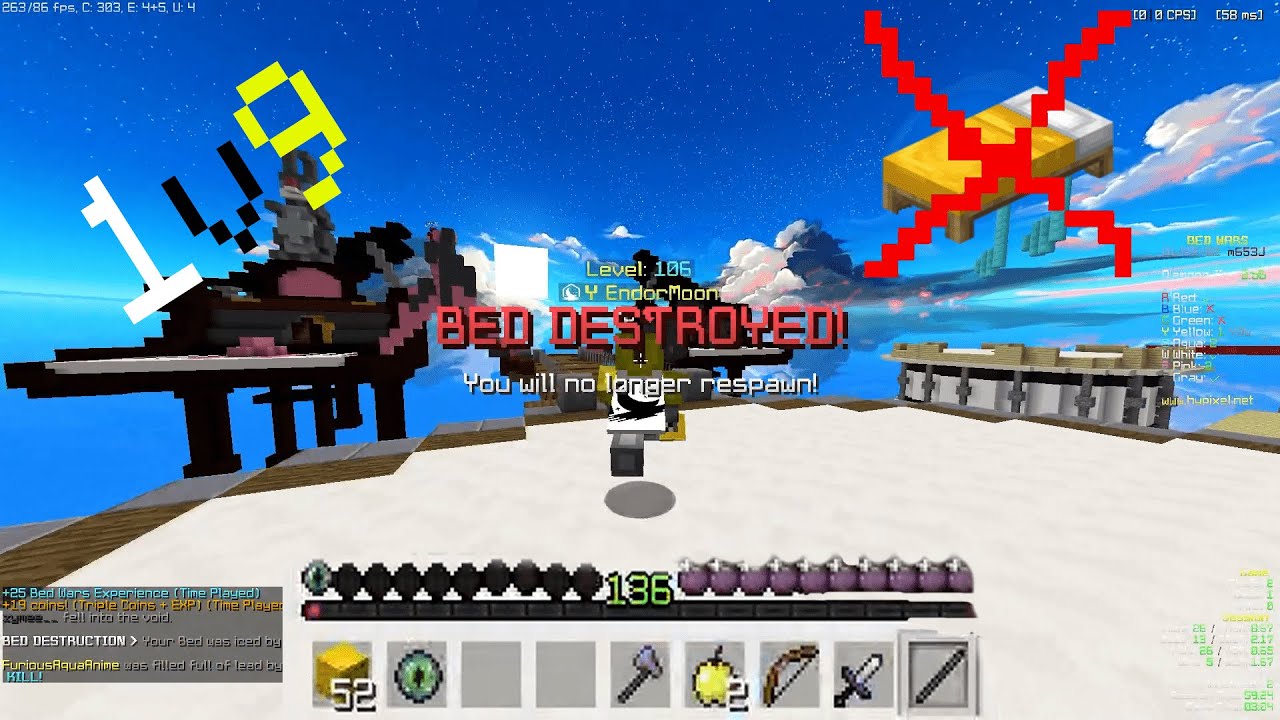 Super Sweaty Bedwars Clutch with NO Teammate