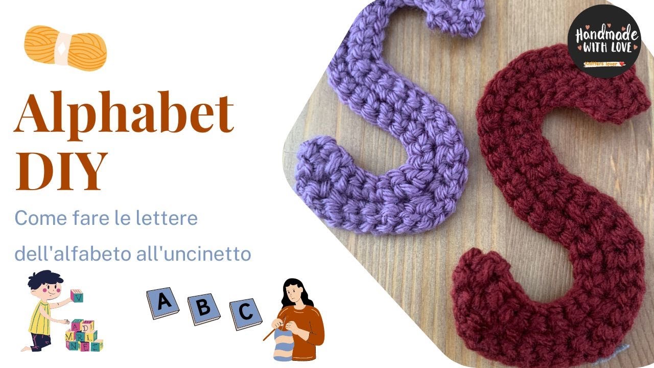 DIY How to crochet Alphabet : Letter S🧶🧶🧶(ENG-ITA)