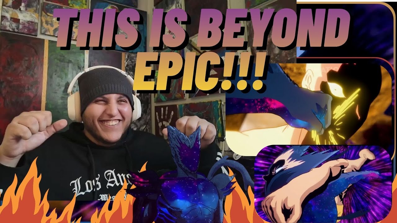 COSMIC GAROU VS SAITAMA FULL FIGHT | ONE PUNCH MAN MANGA ANIMATION REACTION