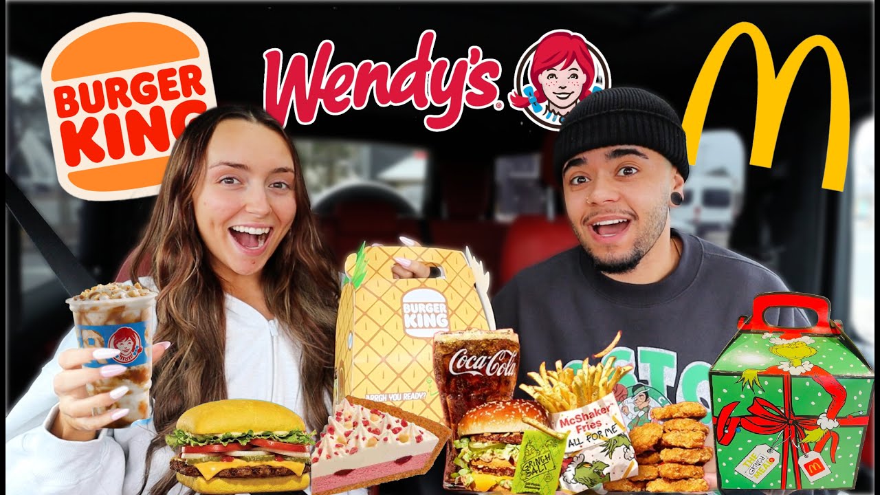 TRYING NEW MENU ITEMS FROM FAST FOOD RESTAURANTS! *CHRISTMAS EDITION*