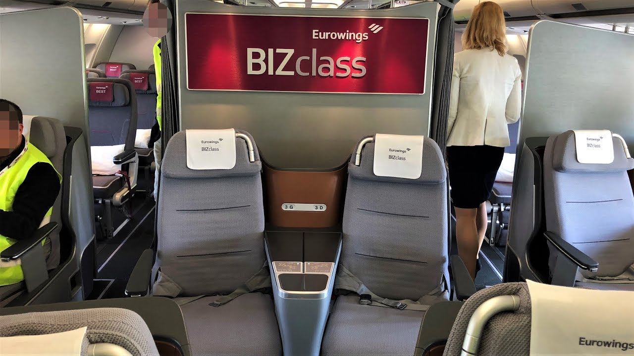 EUROWINGS NEW BIZ CLASS AIRBUS A340-300 CABIN VISIT | NEW YORK JFK ROUTE OPENING HD
