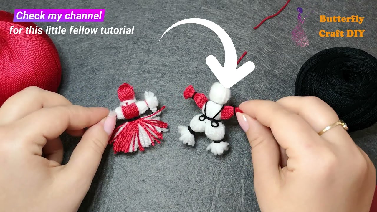 How to do yarn doll  DIY baptism / wedding favor / favour/ invitation How to make handmade wool Doll