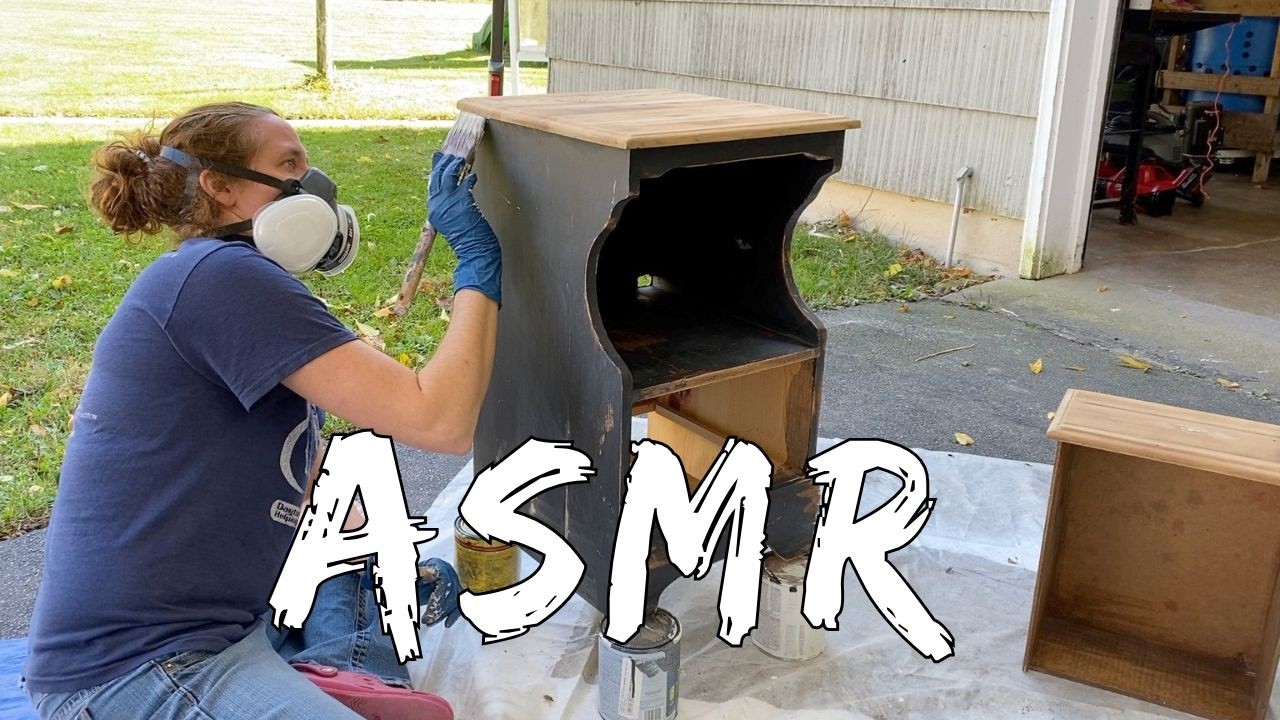 NIGHTSTAND REFINISH WITH ASMR | No talking, just the sounds of the project