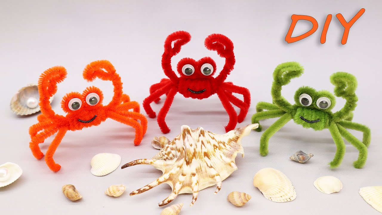 🦀 Краб своими руками 🦀 Как сделать краба из синельной проволоки