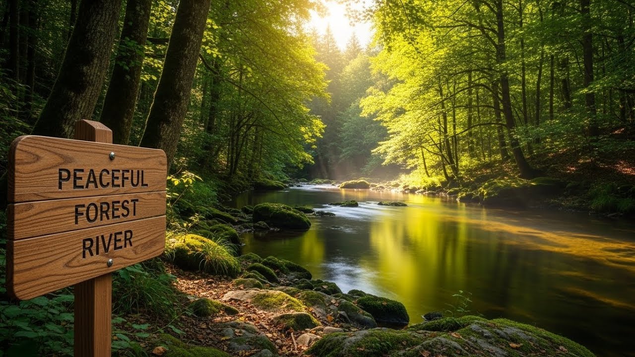 Peaceful River Soundscape 🌿 Natural Water Ambience for Meditation and Relaxation #1457