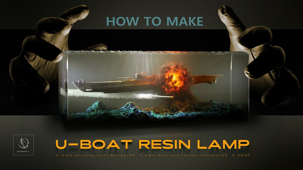 WWII/U-boat/Resin Art/submarine/樹脂藝術/课程/DIORAMA/How to make/DIY/Epoxy Resin/tutorial/Minibricks