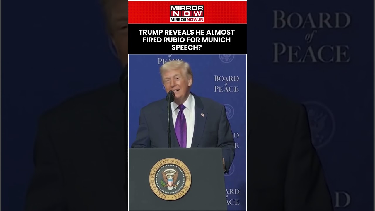Трамп шутит по поводу увольнения Рубио из-за речи по поводу Мюнхена, говоря: &laquo;Он чуть не уволил.....