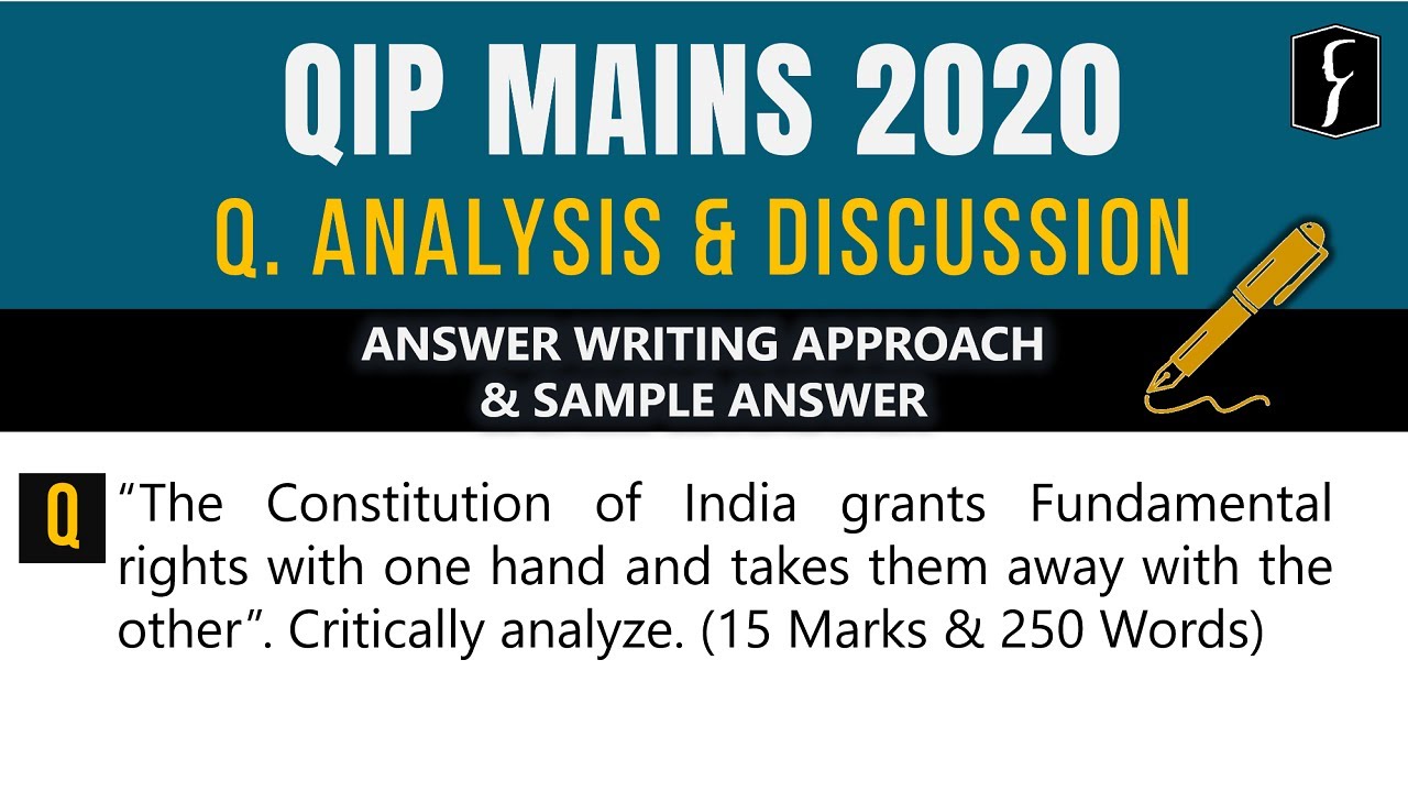 UPSC Mains Answer Writing Discussion | How to write answers for Mains Exam | QIP Mains Sample 19