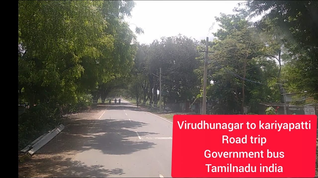 virudhunagar to Kariyapatti bus travel road trip , tamilnadu india.