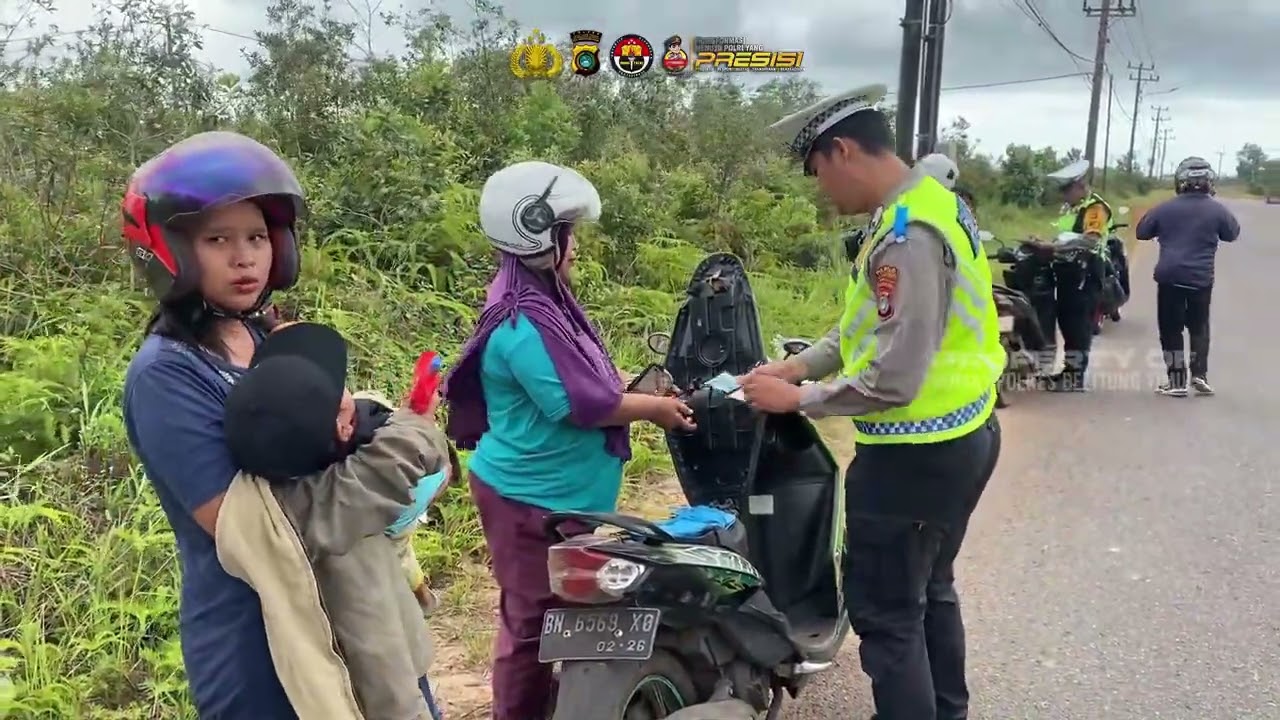 Pemeriksaan Ranmor Dalam Rangka OKM 2026 di Jalan Bandara - Manggar Desa Sukamandi