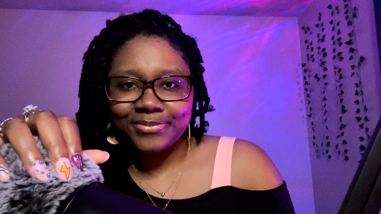 asmr • BARELY touching the mic + Clicky whisper rambles