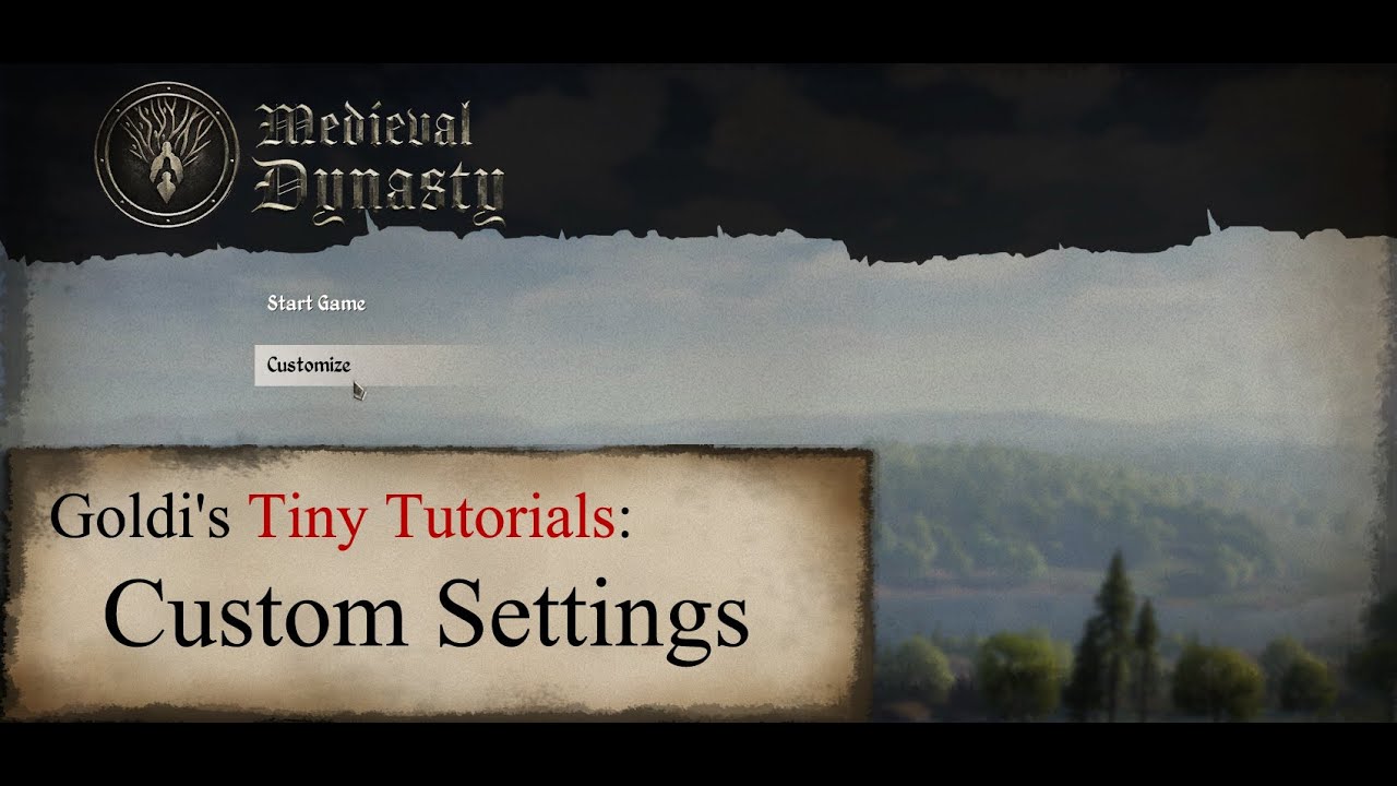 Medieval Dynasty How To: Set custom settings