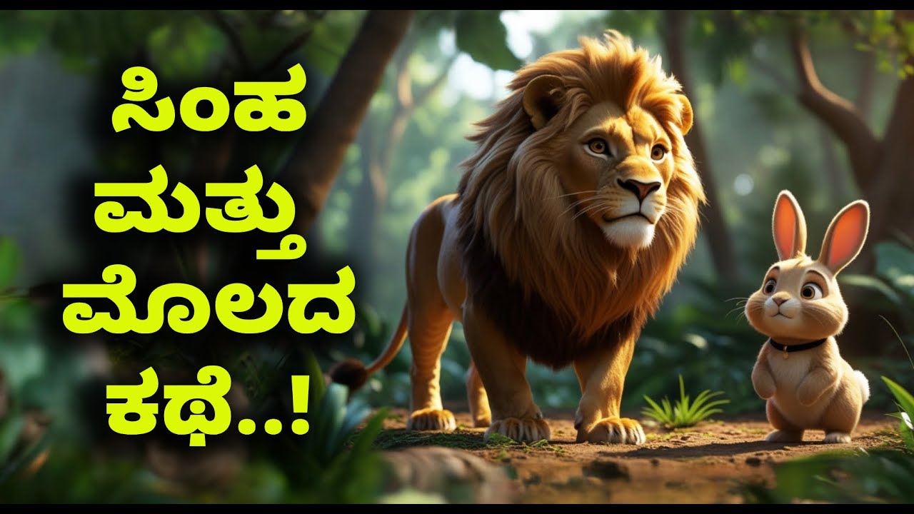 ಸಿಂಹ ಮತ್ತು ಮೊಲದ ಕಥೆ..! | Kannada Stories | Kannada Kannada Kathegalu