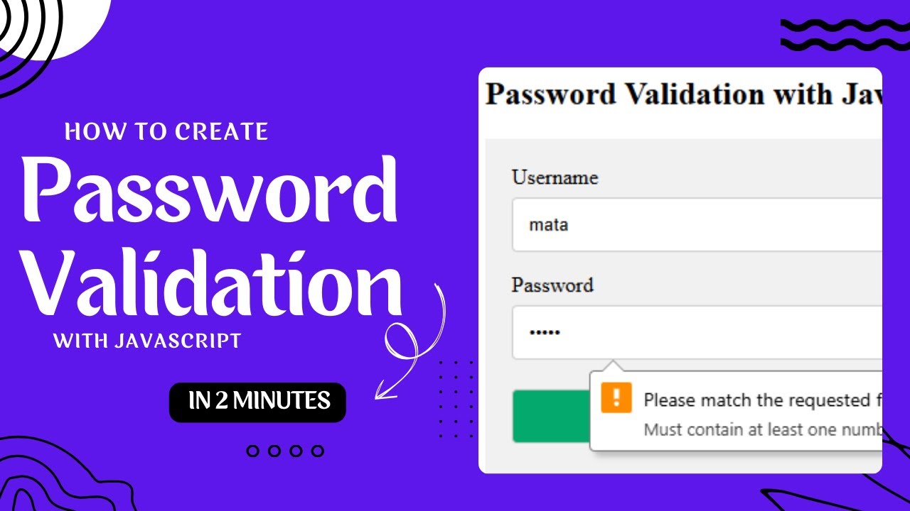How to Create Password Validation with JavaScript (In 2 Minutes!)