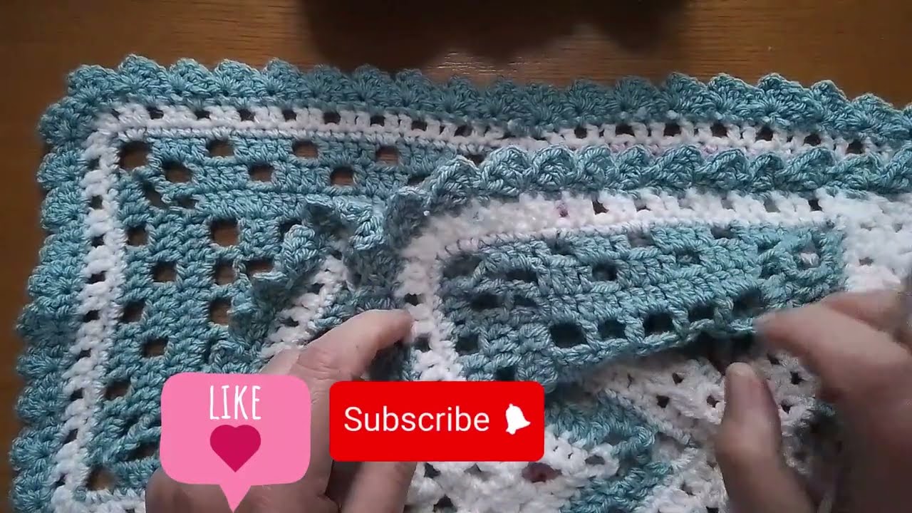 Comment faire une bordure de finition pour couverture au crochet | Technique facile, en 2 tours