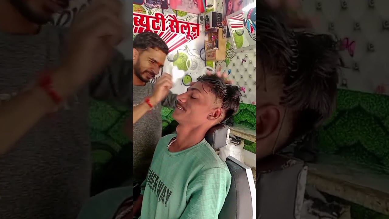 My saloon ❤️My love❣️Good job 👍 shiv shakti byuti saloon Basoli❤️ kanha sain❤👑 hiar kat fees masaj👍 