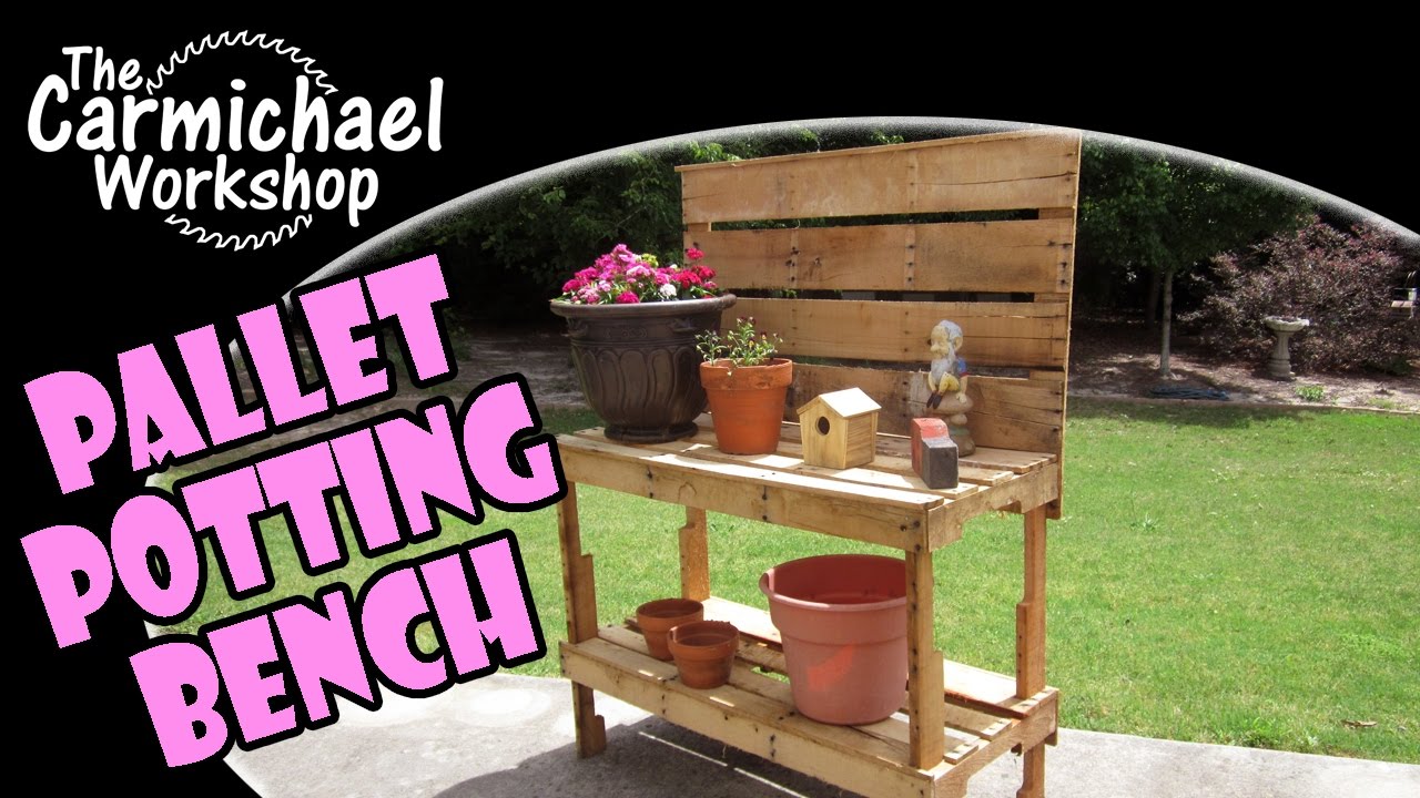 Build a Garden Potting Bench - Woodworking with FREE Pallets
