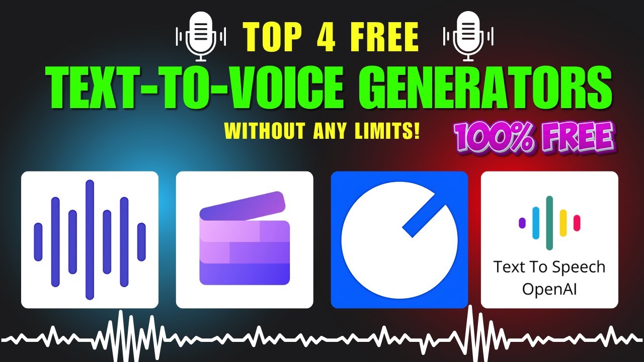Top 4 FREE Text-To-Voice Generators Without Any Limits!