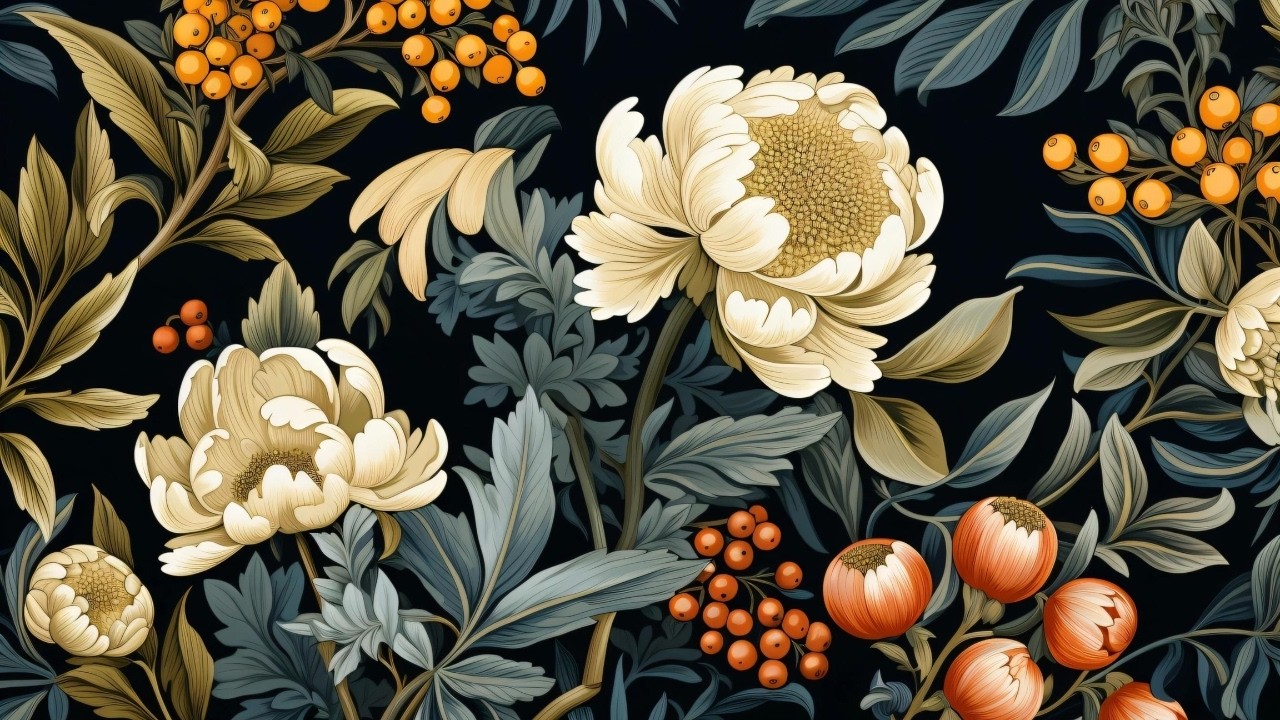 3 Hour Botanical Art Screensaver 🌺 Elegant Floral Painting for TV or Monitor Display