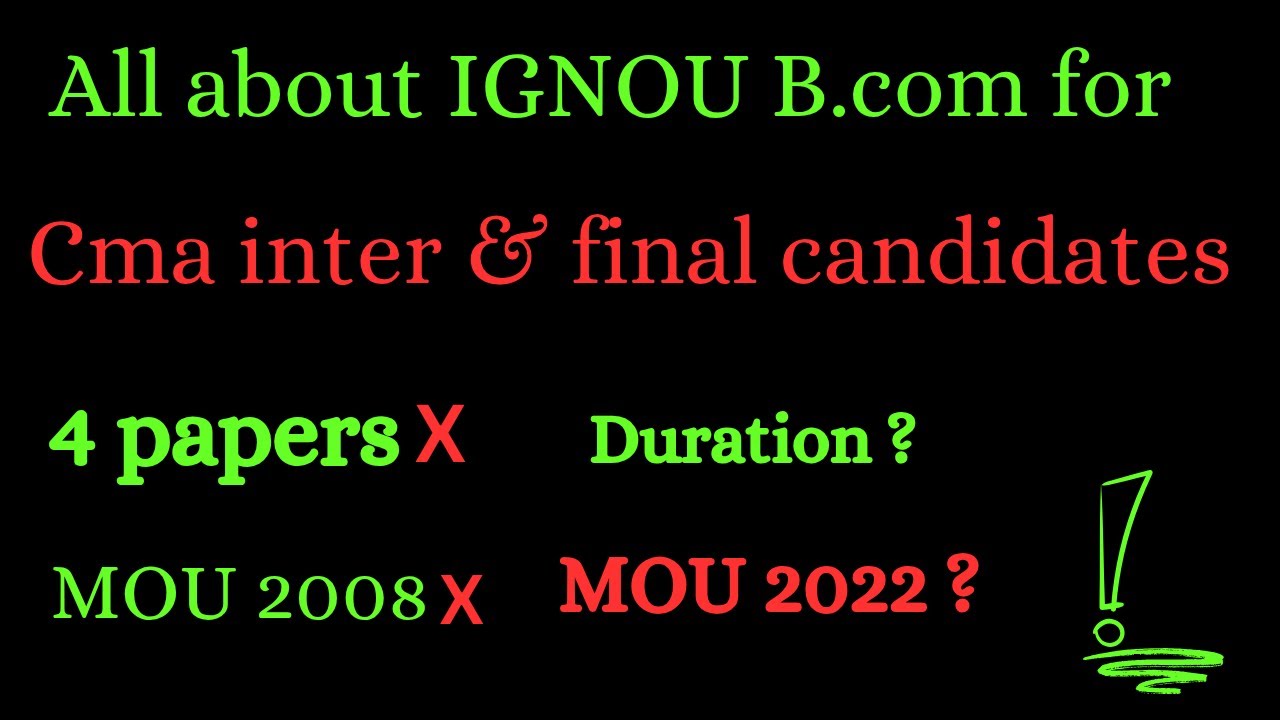 IGNOU & CMA Collaboration: Credit Transfer Scheme Explained. #cmastudents ,#ignou,   @CMAATV