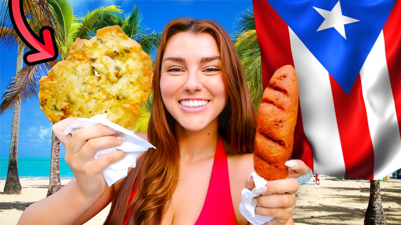 Only Eating Street Food for 24 Hours in Puerto Rico! 🇵🇷