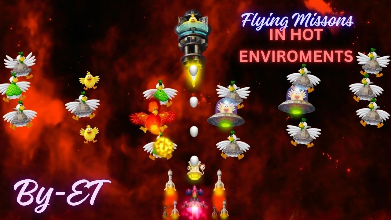 Chicken Invaders Universe - Flying Missions in Hot Environments!