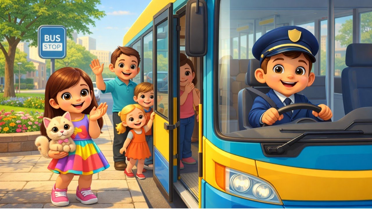 Wipers on the Bus Go Swish Swish Swish 🚍 | Wheels on the Bus | Kids Nursery Rhymes | Tiny Kids Tubes